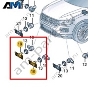 Кронштейн датчика Volkswagen T-Roc 2018-2024 2GA919494D