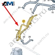 Трубопровод системы охлаждения Audi A8 (D4) 2014-2017 4H0265235M