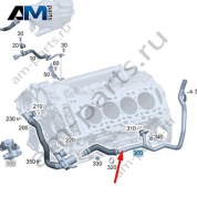 Подающий трубопровод турбины сзади Mercedes W205 AMG C63 (M177) A1772005900