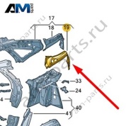 Удлинитель боковины Audi A8 (D5) 2018-2024 4N0809305C