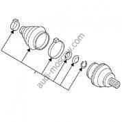 Оригинальный шрус задний наружный на TT (Quattro) 8V0598099
