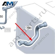 Шланг системы охлаждения от радиатора к двигателю справа  Mercedes E200/E250/E300 W213 (M274) A2535019382