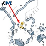 Шланг системы охлаждения Audi A8 (D4) 2014-2017 4H0121517