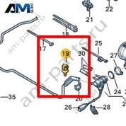 Пружинный зажим гофрированной трубы Volkswagen AMAROK 2017-2022 2H6972821