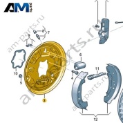 Тормозной щит Volkswagen id3 2020-2024 1EA609425A