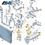 Шланг охлаждения на радиатор для 6АКП Volkswagen Tiguan 2.0TDI 5N0122101AC