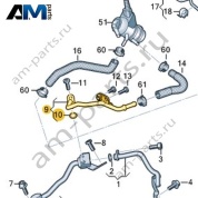 Трубопровод системы охлаждения VAG 057121662E