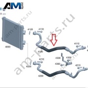 Маслопровод к двигателю от радиатора справа (верх) на Mercedes W223 AMG S63 (M177) A2235012502