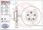 Передний левый тормозной диск BREMBO 09.C549.11  Volkswagen Touareg II (2014-2018)