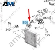 Шланг системы охлаждения от радиатора в арке на помпу для Mercedes AMG S63 (M177) A2905014500