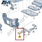 Шумоизоляция Volkswagen id4/id5 2021-2024 11A868956