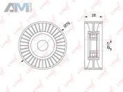 Ролик натяжного механизма LYNX для Mercedes E250CGI 1.8 л. (204 л.с.) PB-5313
