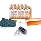 Комплект фильтров для ТО-1/3 Yeti 1.8TSI с маслом Shell 0W30