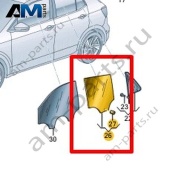 Стекло двери заднее левое Volkswagen T-Roc Cross 2019-2024 2GM845025