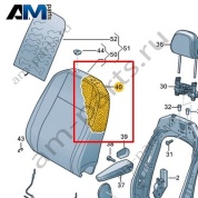 Наполнитель спинки Volkswagen id4/id5 2021-2024 11A881775A