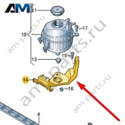 Кронштейн расширительного бачка Audi Q8 e-tron 2024-2024/Audi e-tron 2019-2023 4KL121412C