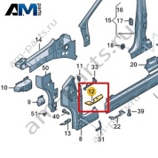 Часть стойки А Volkswagen id4/id5 2021-2024 11A864624A