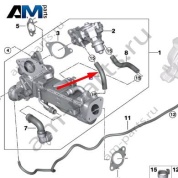 Подающий шланг радиатор-клапан egr BMW X4 (G02) 2018-2025 20d (B47D) 11718580454