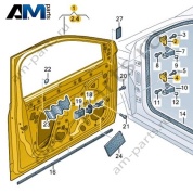 Передняя левая дверь Volkswagen T-Roc 2018-2024 2GA831051AH