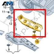 Теплозащитный экран днища Volkswagen AMAROK 2017-2022 2H6825725