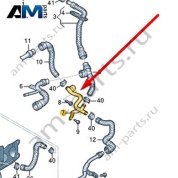Трубопровод системы охлаждения Audi A6 (C8) 2019-2024 4K0819377AA