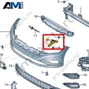 Направляющий профиль Volkswagen Jetta VII 2020-2024 17A807183