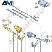 Стеклоочиститель комплектный VAG 1T0998021B