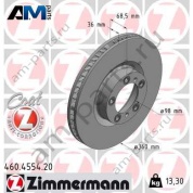 Передний правый тормозной диск 360х36 (ZIMMERMANN) 460.4554.20 для Porsche Taycan I (2019-2024)