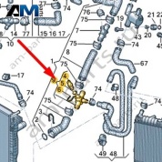 Патрубок с датчиком температуры Audi A8 (D4) 2014-2017 4H0121089D