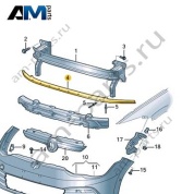 Траверса переднего бампера 5HG807651 на Volkswagen Golf 8 2019-2026