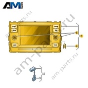 Панель управления и индикации с сенсорным экраном, голосовым устройством, слотом для карт SD и Bluetooth Volkswagen Jetta VII 2020-2024 17A035868