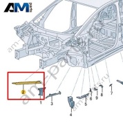 Часть стойки А Volkswagen id3 2020-2024 10A864624