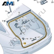 Уплотнитель крышки багажника Audi A6 (C8) Avant/Allroad 2019-2024 4K9827705A