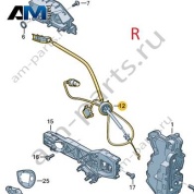 Трос замка передней правой двери 5HG972296B на Volkswagen Golf 8 2019-2026