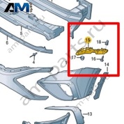 Направляющий профиль Volkswagen Taos 2021-2023 2GL807050