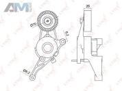 Натяжной ролик ремня генератора PT3041 (LYNXauto) для автомобилей VAG