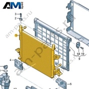 Радиатор охлаждающей жидкости Volkswagen id3 2020-2024 1EA121251B