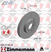 Передние тормозные диски ZIMMERMANN 600.3236.20 на Volkswagen B5 (1997-2005)