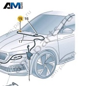 Форсунка омывателя стекла с обогревом VAG 5E3955985 на Skoda 2019-2026