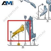 Усилитель брызговика Volkswagen Taigo 2022-2024 2G7809148