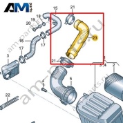 Соединительная трубка VAG 1KM129684E