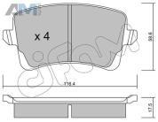 Задние тормозные колодки CIFAM 8227760 на Audi A4 (B8) 2012-2014
