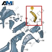 Канал уплотнителя Volkswagen T-Roc Cabrio 2020-2024 2GC813424