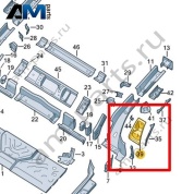 Крепление подрамника Volkswagen id3 2020-2024 1EA801771