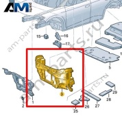 Шумоизоляция перегородки моторного отсека VAG 11B863935B