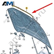 Защита от ударов Audi Q8 e-tron 2024-2024/Audi e-tron 2019-2023 4KE823124