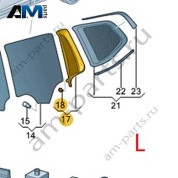 Стекло заднее левое тонированное VAG 3CC845213 на Volkswagen 2021-2026