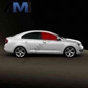 Стекло передней двери правое Рапид 5JA845202D