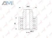 Ролик направляющий ГРМ LYNX для Tiguan (2012-2016) 2.0 TDI (110/140/170 л.с.) CFFD, CLJA, CBAB, CFFB, CBBB, CFGB, PB-3148