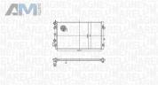 Радиатор охлаждения двигателя MAGNETI MARELLI (350213167900) для Skoda Yeti (2009-2018) 1.6SRE (110 л.с.)